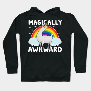 Llamacorn, Magically Awkward Llama Unicorn, Majestically Awkward Hoodie